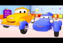 Odtahove auto Tom: Modre pretekarske auto